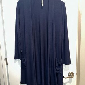 Zenana Outfitters Deep Blue Cardigan